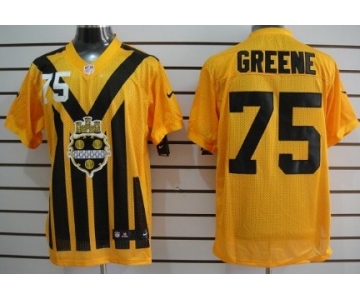 Nike Pittsburgh Steelers #75 Joe Greene 1933 Yellow Throwback Jersey