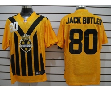 Nike Pittsburgh Steelers #80 Jack Butler 1933 Yellow Throwback Jersey