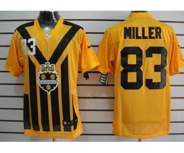 Nike Pittsburgh Steelers #83 Heath Miller 1933 Yellow Throwback Jersey