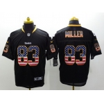 Nike Pittsburgh Steelers #83 Heath Miller 2014 USA Flag Fashion Black Elite Jersey