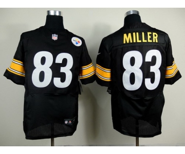 Nike Pittsburgh Steelers #83 Heath Miller Black Elite Jersey