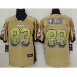 Nike Pittsburgh Steelers #83 Heath Miller Drift Fashion Yellow Elite Jersey