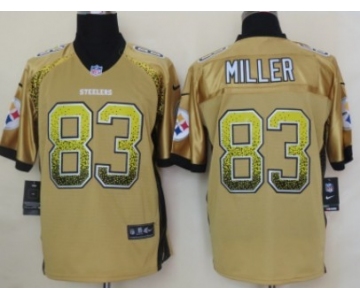 Nike Pittsburgh Steelers #83 Heath Miller Drift Fashion Yellow Elite Jersey