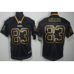 Nike Pittsburgh Steelers #83 Heath Miller Lights Out Black Elite Jersey