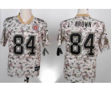 Nike Pittsburgh Steelers #84 Antonio Brown 2013 USMC Camo Elite Jersey