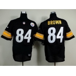 Nike Pittsburgh Steelers #84 Antonio Brown Black Elite Jersey