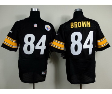 Nike Pittsburgh Steelers #84 Antonio Brown Black Elite Jersey