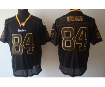 Nike Pittsburgh Steelers #84 Antonio Brown Lights Out Black Elite Jersey