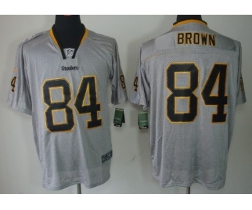 Nike Pittsburgh Steelers #84 Antonio Brown Lights Out Gray Elite Jersey