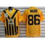 Nike Pittsburgh Steelers #86 Hines Ward 1933 Yellow Throwback Jersey