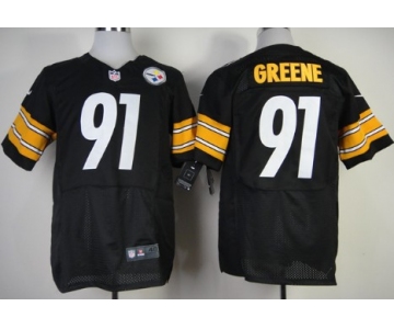 Nike Pittsburgh Steelers #91 Kevin Greene Black Elite Jersey