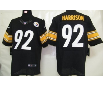 Nike Pittsburgh Steelers #92 James Harrison Black Elite Jersey