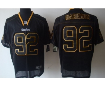 Nike Pittsburgh Steelers #92 James Harrison Lights Out Black Elite Jersey