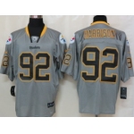 Nike Pittsburgh Steelers #92 James Harrison Lights Out Gray Elite Jersey