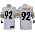 Nike Pittsburgh Steelers #92 James Harrison White Elite Jersey