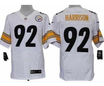 Nike Pittsburgh Steelers #92 James Harrison White Elite Jersey