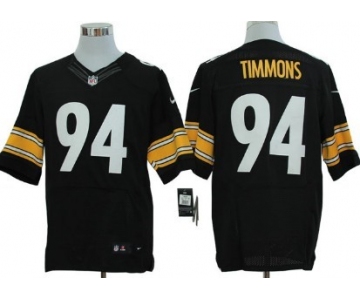 Nike Pittsburgh Steelers #94 Lawrence Timmons Black Elite Jersey