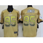 Nike Pittsburgh Steelers #95 Jarvis Jones Drift Fashion Yellow Elite Jersey