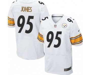 Nike Pittsburgh Steelers #95 Jarvis Jones White Elite Jersey