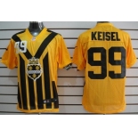 Nike Pittsburgh Steelers #99 Brett Keisel 1933 Yellow Throwback Jersey