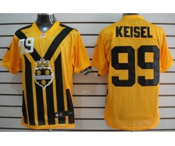 Nike Pittsburgh Steelers #99 Brett Keisel 1933 Yellow Throwback Jersey