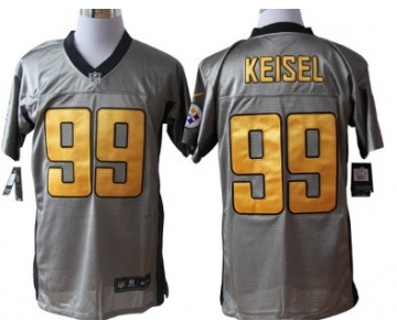 Nike Pittsburgh Steelers #99 Brett Keisel Gray Shadow Elite Jersey