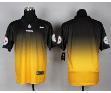 Nike Pittsburgh Steelers Blank Black/Yellow Fadeaway Elite Jersey