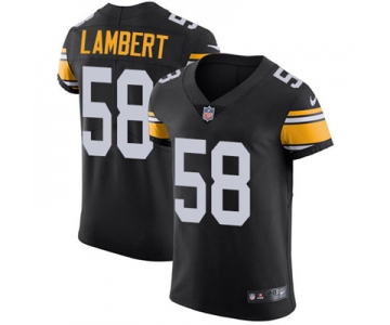 Nike Steelers #58 Jack Lambert Black Alternate Men's Stitched NFL Vapor Untouchable Elite Jersey