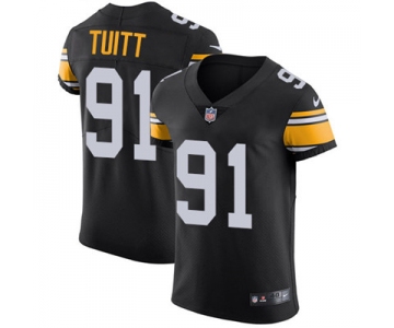 Nike Steelers #91 Stephon Tuitt Black Alternate Men's Stitched NFL Vapor Untouchable Elite Jersey