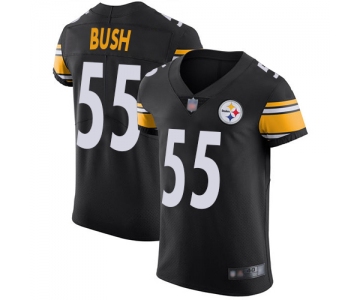 Steelers #55 Devin Bush Black Team Color Men's Stitched Football Vapor Untouchable Elite Jersey