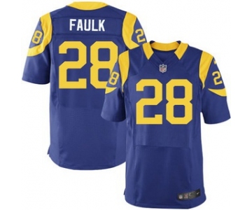 Los Angeles Rams #28 Marshall Faulk Royal Blue Retired Player NFL Nike Elite Jersey