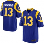 Men's Los Angeles Rams #13 Kurt Warner Royal Blue Alternate NFL Nike Elite Jersey