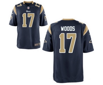 Men's Los Angeles Rams #17 Robert Woods Navy Blue Team Color Stitched NFL Nike Elite Jersey