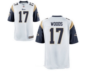 Men's Los Angeles Rams #17 Robert Woods White Road Stitched NFL Nike Elite Jersey