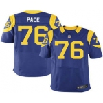 Men's Los Angeles Rams #76 Orlando Pace Royal Blue Alternate NFL Nike Elite Jersey