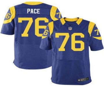 Men's Los Angeles Rams #76 Orlando Pace Royal Blue Alternate NFL Nike Elite Jersey