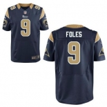 Men's Los Angeles Rams #9 Nick Foles Navy Blue Team Color NFL Nike Elite Jersey