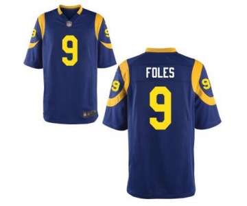 Men's Los Angeles Rams #9 Nick Foles Royal Blue Alternate NFL Nike Elite Jersey