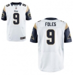 Men's Los Angeles Rams #9 Nick Foles White Road NFL Nike Elite Jersey