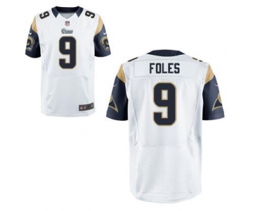 Men's Los Angeles Rams #9 Nick Foles White Road NFL Nike Elite Jersey