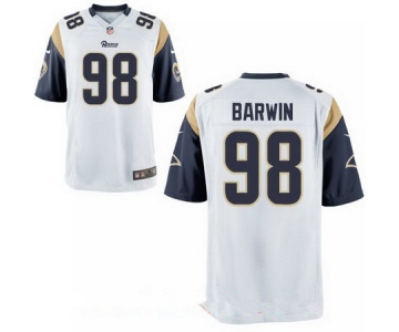 Men's Los Angeles Rams #98 Connor Barwin White Road Stitched NFL Nike Elite Jersey