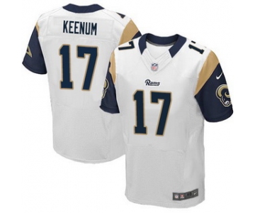 Men's St. Louis Rams #17 Case Keenum White Road NFL Nike Elite Jersey