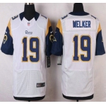 Men's St. Louis Rams #19 Wes Welker White Road NFL Nike Elite Jersey