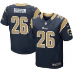 Men's St. Louis Rams #26 Mark Barron Navy Blue Team Color NFL Nike Elite Jersey