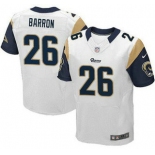 Men's St. Louis Rams #26 Mark Barron White Road NFL Nike Elite Jersey