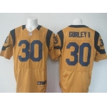 Men's St. Louis Rams #30 Todd Gurley II Nike Gold Color Rush 2015 NFL Elite Jersey