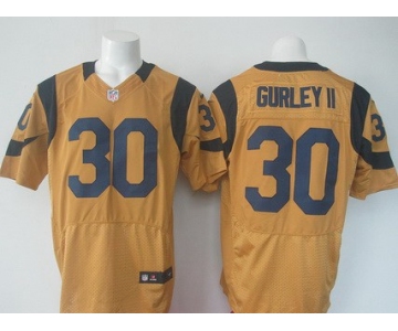 Men's St. Louis Rams #30 Todd Gurley II Nike Gold Color Rush 2015 NFL Elite Jersey