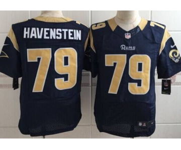 Men's St. Louis Rams #79 Rob Havenstein Nike Navy Blue Elite Jersey