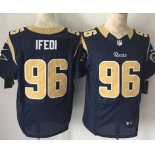 Men's St. Louis Rams #96 Martin Ifedi Nike Navy Blue Elite Jersey