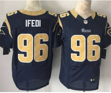 Men's St. Louis Rams #96 Martin Ifedi Nike Navy Blue Elite Jersey